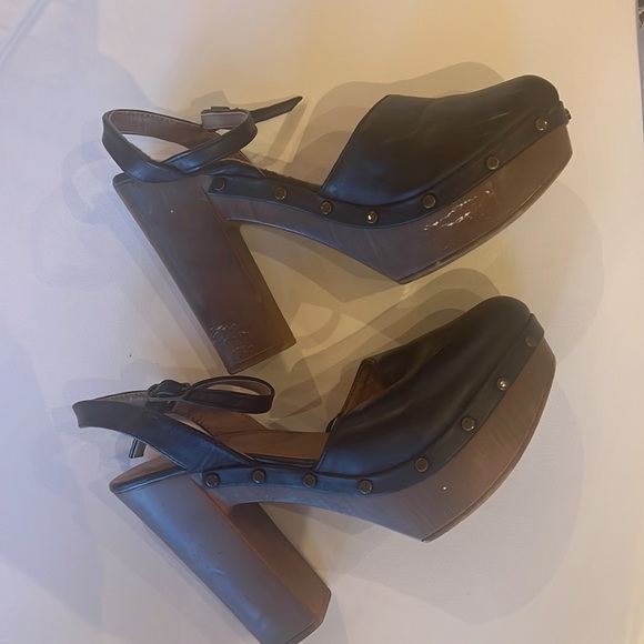 High heel shoes black and brown - Picture 2 of 4